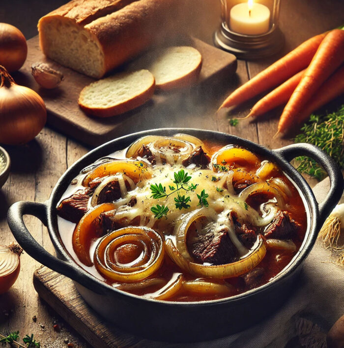 French Onion Pot Roast Soup